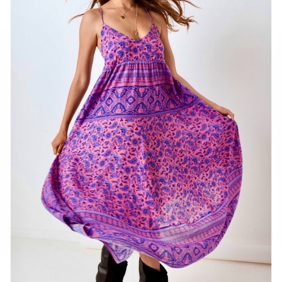 🌺🎉HP🎉🌺 Spell & The Gypsy Journey Strappy Maxi Dress Mulberry - Picture 4 of 16
